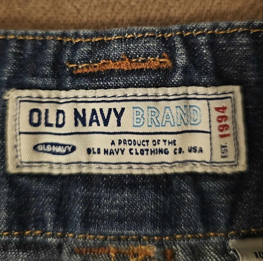Old Navy Vintage 100% Cotton Y2K Denim Mini Skirt Size 18
